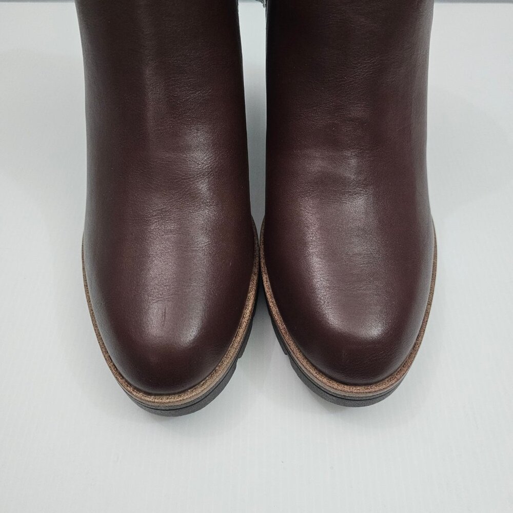Naturalizer Madalynn Strap Ankle Boot Women 9 Brown Water Resistant Lug Sole NEW - Picture 6 of 14